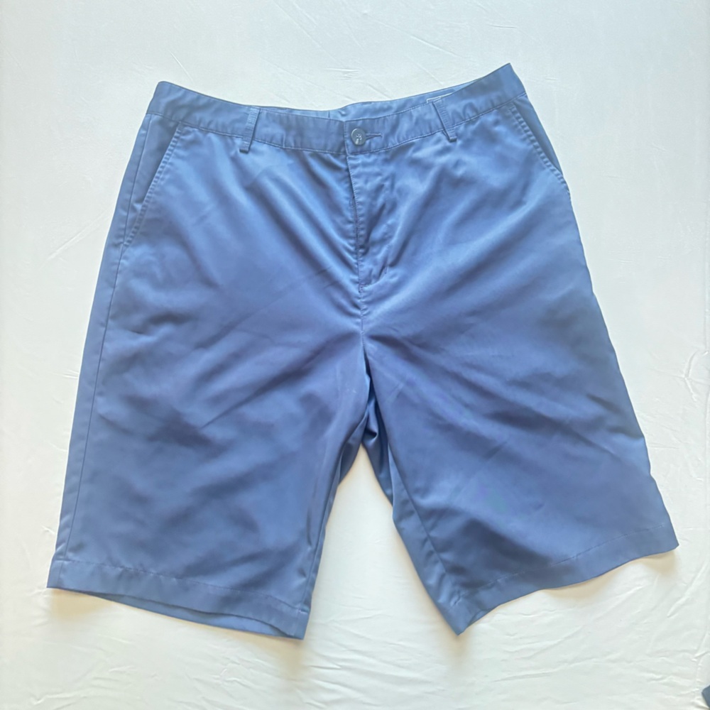adidas Men's Navy Blue Flat Front Shorts performance golf climalite